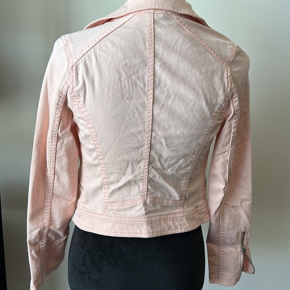 H & M Divided Light Pink Denim-like Jacket Size S - Picture 5 of 10